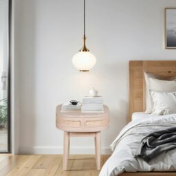 Rackhams Carlester Cane And Wood Bedside Table - Wood - 1 - 50X50X55cm (LXDXH)