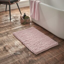 Rackhams Aspen Bobble Bath Mat - Pink - Bath Mat 50 x 80 cm
