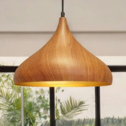 Rackhams Industrial Metal Dome Ceiling Light Pendant Shade Natural Brown - thumbnail 3