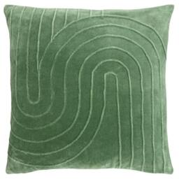 Rackhams Mangata Velvet Cushion Cover - Eucalyptus - One Size - Eucalyptus - 100% Cotton - thumbnail 2