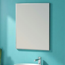 Rackhams Fairmont Rectangular Wall Mounted Frameless Bevelled Edge Bathroom Mirror 70 x 50cm - thumbnail 1