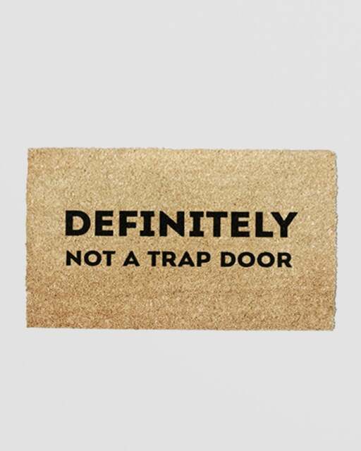 Rackhams Definitely Not A Trap Door Doormat (60 x 40cm)