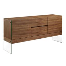 Rackhams Sideboard Walnut and Tempered Glass 3062 - thumbnail 1