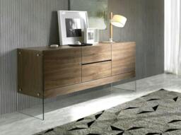 Rackhams Sideboard Walnut and Tempered Glass 3062 - thumbnail 6