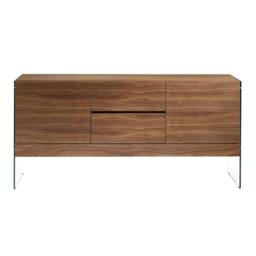 Rackhams Sideboard Walnut and Tempered Glass 3062 - thumbnail 2