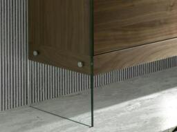 Rackhams Sideboard Walnut and Tempered Glass 3062 - thumbnail 5