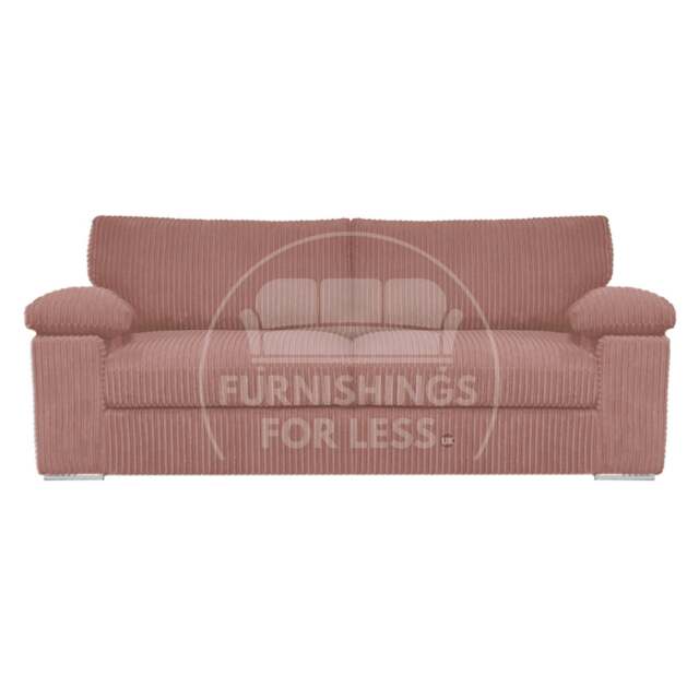Rackhams Delta Full Jumbo Cord 3 Seater Sofa - Pink - image 1