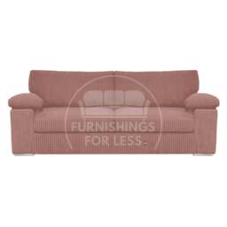 Rackhams Delta Full Jumbo Cord 3 Seater Sofa - Pink - thumbnail 1