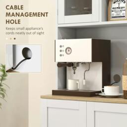 Rackhams Two-Part Kitchen Storage Cabinet - White - thumbnail 6