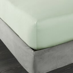 Rackhams 400 Thread Count Cotton Sateen Fitted Sheet - Green - Single - thumbnail 2