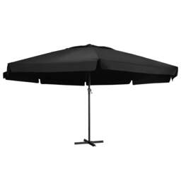 Rackhams Outdoor Parasol with Aluminium Pole 600 cm Black