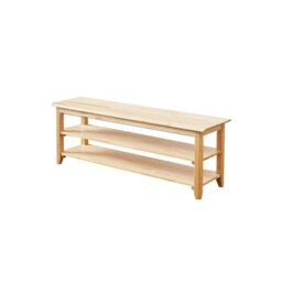 Rackhams S1412 Shoe Storage Bench, Oak - S - Oak With Seat Pad - thumbnail 3