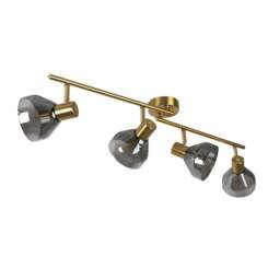 Rackhams Fosco 4 Light Split Bar Brass Spot Ceiling Light - thumbnail 3
