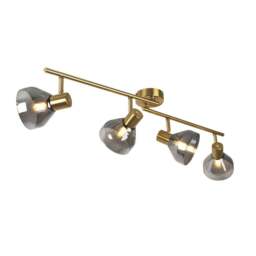 Rackhams Fosco 4 Light Split Bar Brass Spot Ceiling Light - thumbnail 2