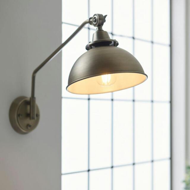 Rackhams Madison Adjustable Antique Brass Wall Light - image 1