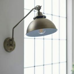 Rackhams Madison Adjustable Antique Brass Wall Light - thumbnail 2