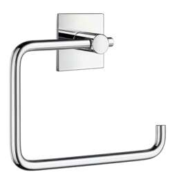 Rackhams Chromed Stainless Steel Toilet Roll Holder Self Adhesive Bathroom Wall Mounted