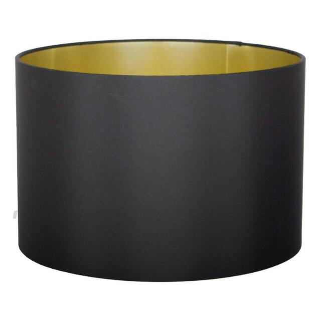 Rackhams Metallic 40cm Black Silk Light Shade with Gold Card Lining - image 1