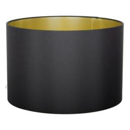 Rackhams Metallic 40cm Black Silk Light Shade with Gold Card Lining