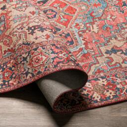 Rackhams Iris-Vintage Red Blue Beige Traditional Boho Rug - 152 x 229 cm - thumbnail 4