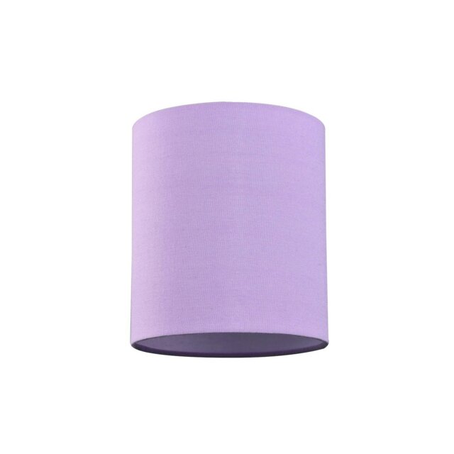 Rackhams Contemporary and Elegant Soft Lilac Linen Fabric 18cm High Cylinder Lamp Shade - image 1