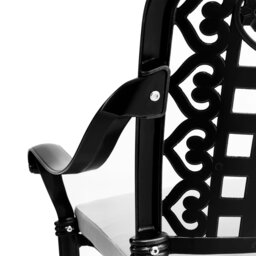 Rackhams Set of 2 Outdoor Dining Chairs with Cushions Cast Aluminium - thumbnail 6