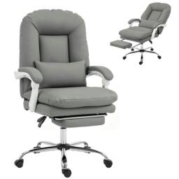 Rackhams Reclining Office Chair, Desk Chair with Lumbar Support - Khaki - thumbnail 3