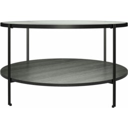 Rackhams Wainwright Round Coffee Table Black Oak - Black - thumbnail 1