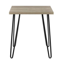 Rackhams Owen Retro End Table in Rustic Oak Look - Brown - thumbnail 1