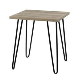 Rackhams Owen Retro End Table in Rustic Oak Look - Brown - thumbnail 2