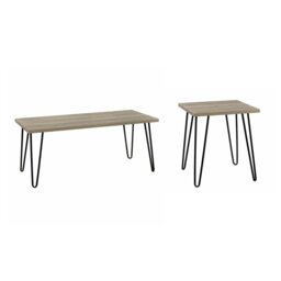 Rackhams Owen Retro End Table in Rustic Oak Look - Brown - thumbnail 3