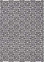 Rackhams Wool Labyrinth Rug White and Black - 160X230 cm - thumbnail 1