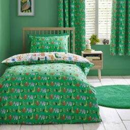 Rackhams Animal Magic Reversible Duvet Cover Set Natural - Junior - Natural - thumbnail 2