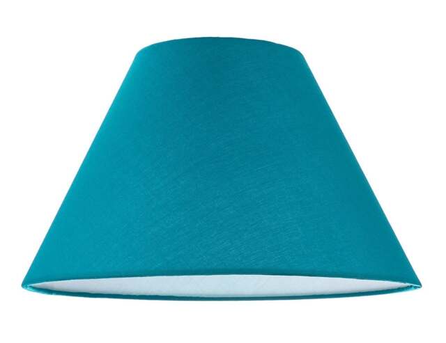 "Rackhams 12"" Vibrant Teal Cotton Coolie Lampshade Suitable for Table Lamp or Pendant" - image 1