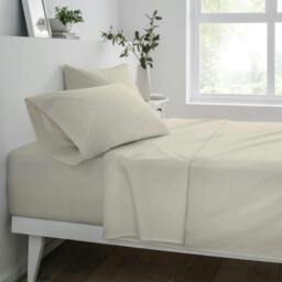 Rackhams 32cm Deep Deluxe Fitted Sheet - Natural - Super King (182cm x 190cm + 32cm)