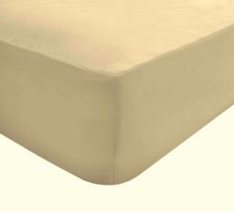 Rackhams 32cm Deep Deluxe Fitted Sheet - Natural - Super King (182cm x 190cm + 32cm) - thumbnail 2