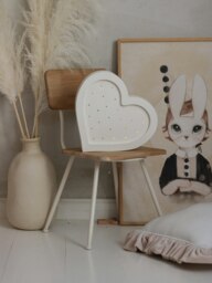 Rackhams Heart Lamp in White (28x28x5.5 cm) - White - One size - thumbnail 3