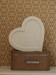 Rackhams Heart Lamp in White (28x28x5.5 cm) - White - One size - thumbnail 2