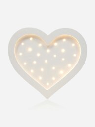 Rackhams Heart Lamp in White (28x28x5.5 cm) - White - One size - thumbnail 1