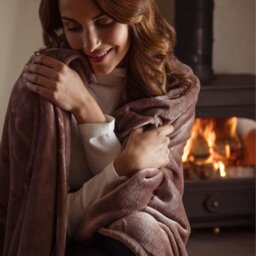 Rackhams Extra Soft Fleece Thermal Giant Blanket - 270cm X 240cm - One Size - Antique Silver - thumbnail 4