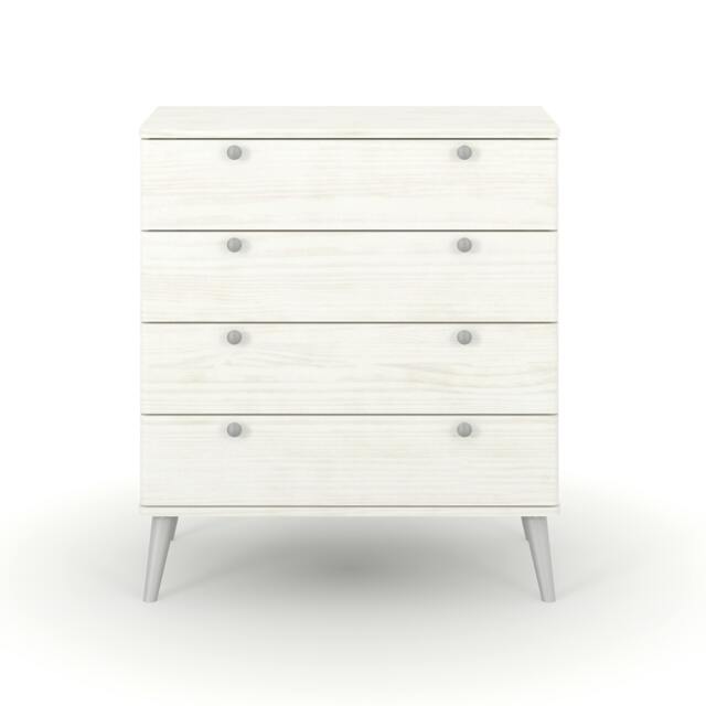 Rackhams Augusta Curve 4-Drawer Chest of Drawers - White