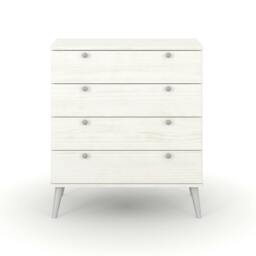 Rackhams Augusta Curve 4-Drawer Chest of Drawers - White