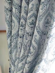 Rackhams Victoria Room Darkening Ring Top Curtains - Silver - 229cm width x 229cm drop - thumbnail 6
