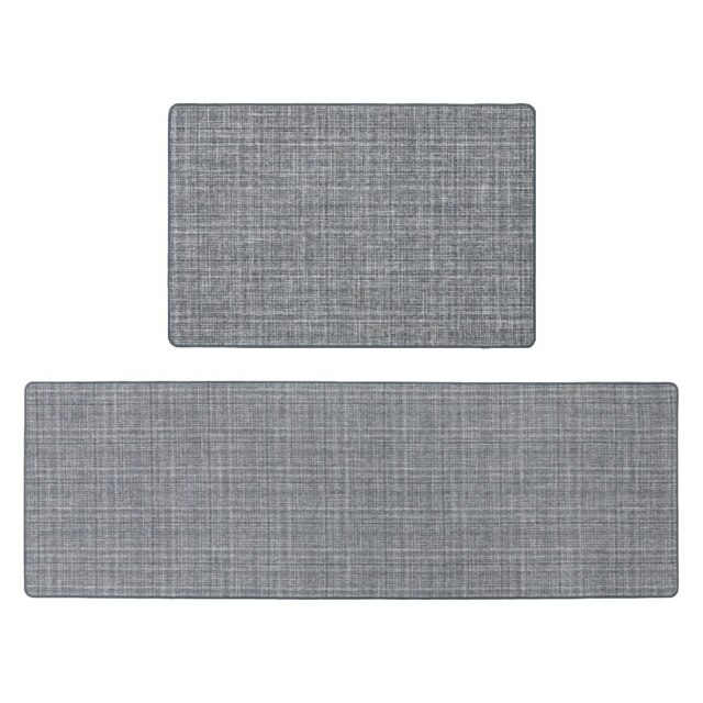 Rackhams Elegance Machine Washable Indoor Doormat and Runner, Grey - image 1