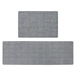 Rackhams Elegance Machine Washable Indoor Doormat and Runner, Grey - thumbnail 1