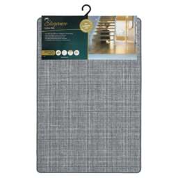 Rackhams Elegance Machine Washable Indoor Doormat and Runner, Grey - thumbnail 2