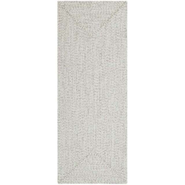 Rackhams Indoor Outdoor Trenzado White Rug - 80X200 cm - image 1