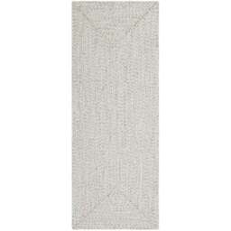 Rackhams Indoor Outdoor Trenzado White Rug - 80X200 cm - thumbnail 1