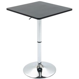Rackhams Adjustable Height Bar Table with Metal Frame and Square Tabletop - thumbnail 3