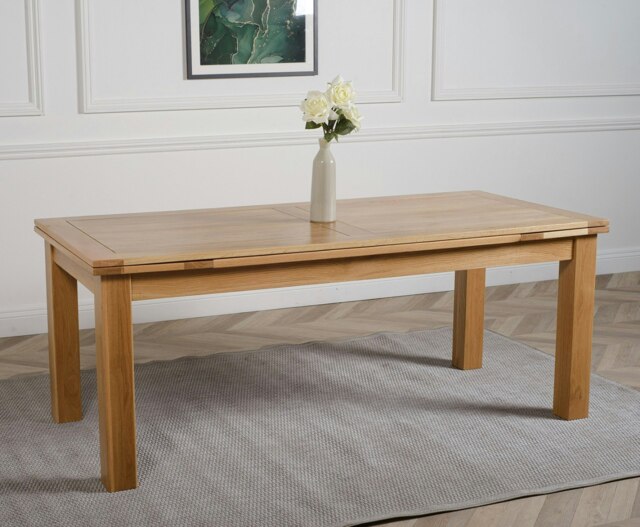 Rackhams Richmond Solid Oak Extendable Dining Table - 200 to 280cm - Brown - Matte Laquer - 1 - image 1